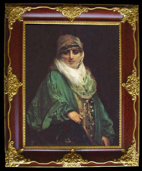 framed  Jean Leon Gerome Femme de Constantinople debout (mk32), Ta119-3